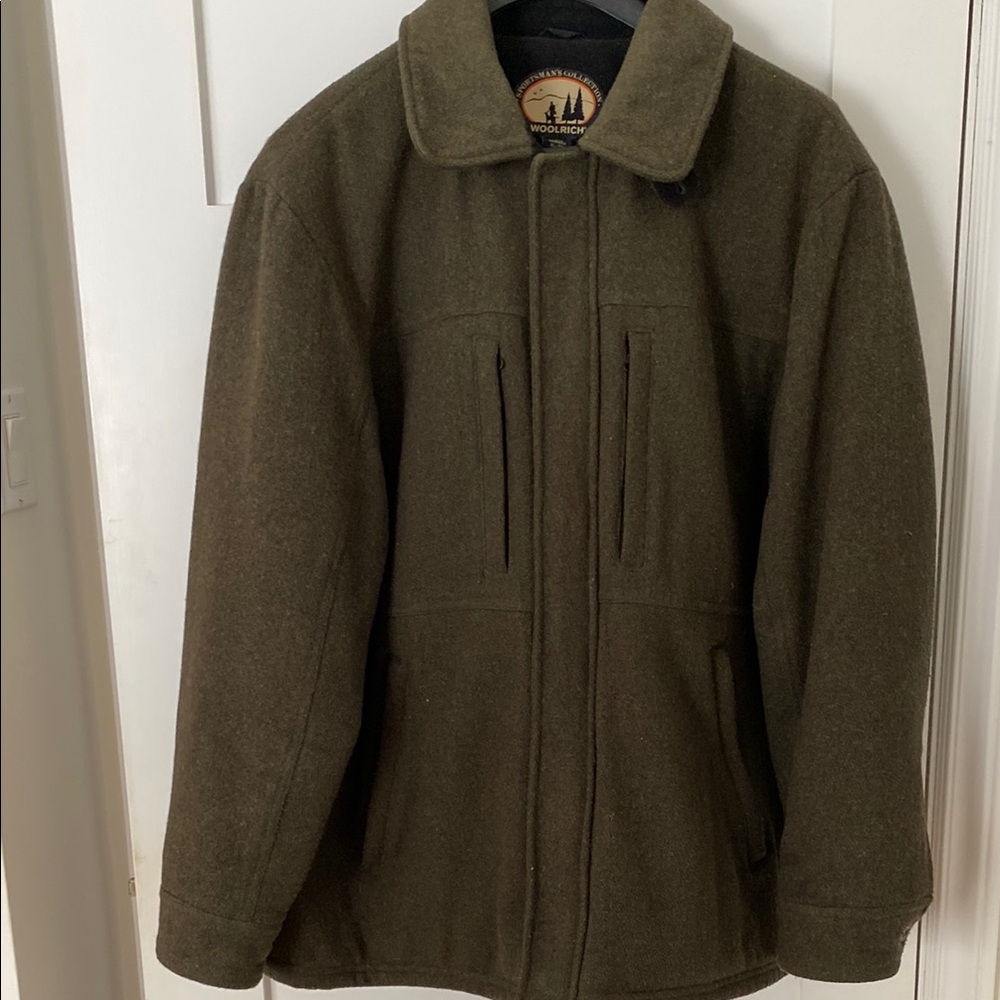 Woolrich Men's Olive Wool Jacket